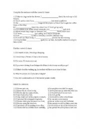 English worksheet: If clauses 1 and 2  exercises