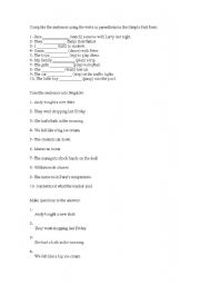 English worksheet: Simple Past exercises