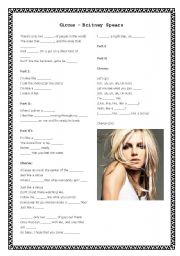 English Worksheet: Circus - Britney Spears  - Activity