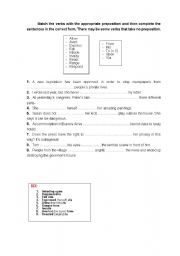 English worksheet: Verb Patterns