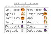 English Worksheet: Months of the year.