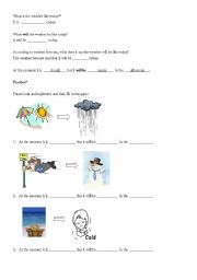 English worksheet: Describing the weather