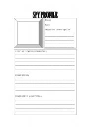 English worksheet: Spy Profile