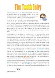 English Worksheet: The TOOTH FAIRY - 2 pages with speaking activities