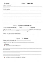 English worksheet: If I were a boy_Beyonc_worksheet_part 2