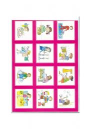 English Worksheet: verb&description amazing board picture game#1