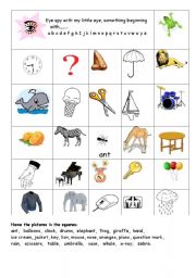 English Worksheet: Eye Spy