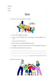 English Worksheet: Quiz: 