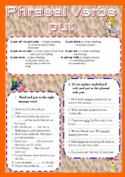 Phrasal verbs - put