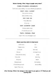 English worksheet: Three little birds