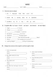 English worksheet: Quiz