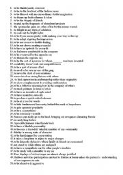 English Worksheet: 100 character phrases