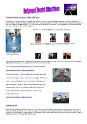 English Worksheet: Hollywood main attractions