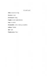 English Worksheet: vocab