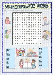 PAST SIMPLE IRREGULAR VERBS - WORDSEARCH