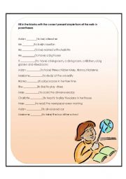 English worksheet: present simple