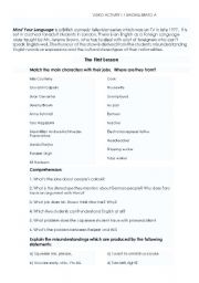 English Worksheet: mind your language- the first lesson