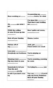 English worksheet: footloose