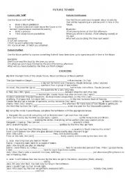 English Worksheet: Future Tenses: simple, continuous and perfect