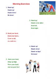 English worksheet: Morning Exercises