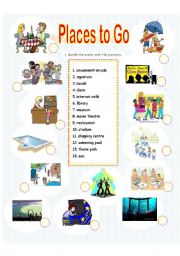 English Worksheet: Places to Go