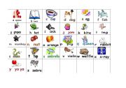 English worksheet: letter cards