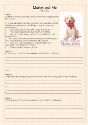 Marley and Me Video activity