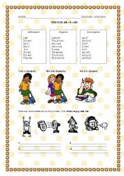 English Worksheet: verb to be