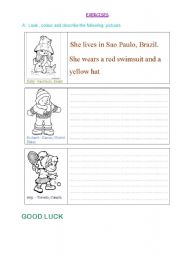 English Worksheet: Describibg clothes