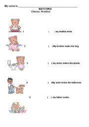 English worksheet: Chores