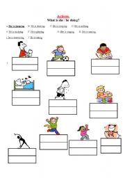 English Worksheet: Action Verbs