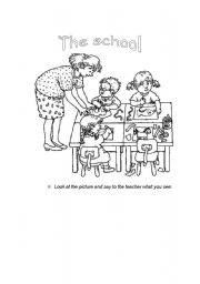 English Worksheet: The classroom and its objects