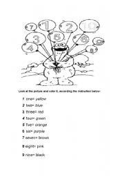 English Worksheet: NUMBERS