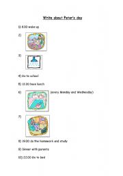 English worksheet: Daily routine