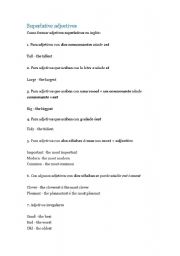 English Worksheet: superlative adjetives