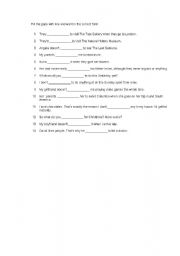 English Worksheet: want and more