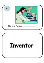 English worksheet: Famous person flash cards set 1-10