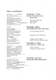 English Worksheet: School of Rock - Rodeo by Garth Brooks