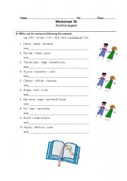 English Worksheet: Comparison: Positive Degree