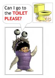 English Worksheet: Toilet please?