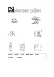 English Worksheet: action verbs