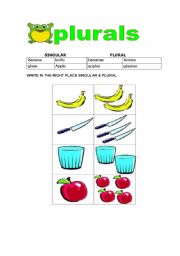 English worksheet: singular and plural 