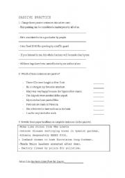 English worksheet: passive practice