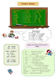 English Worksheet: PRESENT SIMPLE