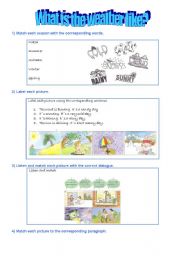 English Worksheet: What is the weather like?