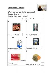 English worksheet: Inside Farhias Kitchen