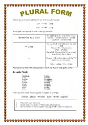 English Worksheet: Plural of nouns