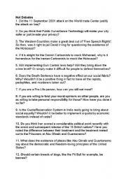 English Worksheet: Debate Debate Debate