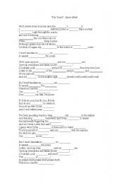 English worksheet: Im Yours-Jason Mraz- Song