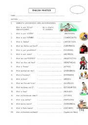 English Worksheet: PRACTICE - THE JOBS